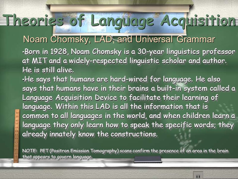 Theories Of Language Development - Chomsky and Skinner